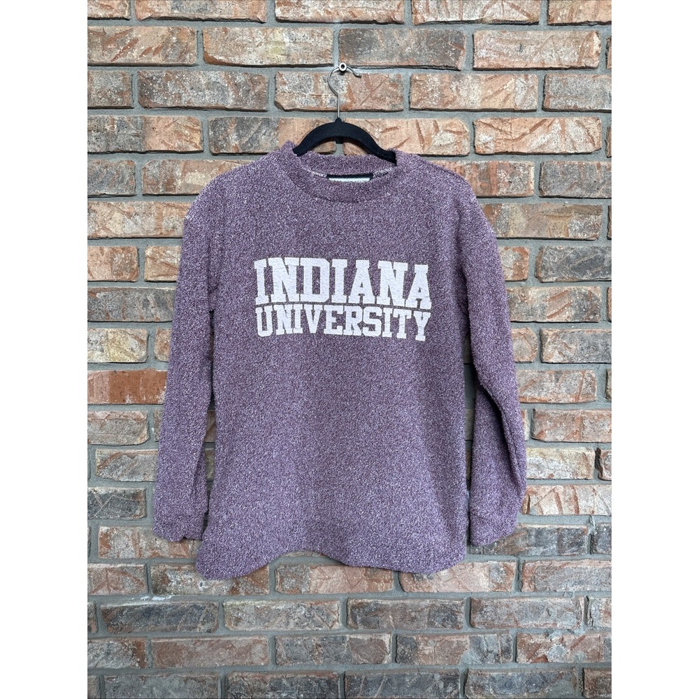 Indiana Hoosiers Woolly Threads Sweater Womens S Red Specked NCAA‎ Pullover USA